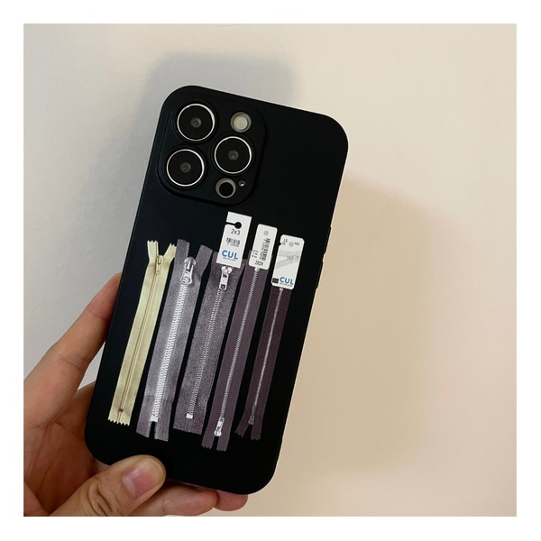 Frosted Zipper Pattern Phone CaseNEW TOWN BAZAAR