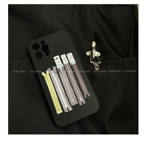 Frosted Zipper Pattern Phone CaseNEW TOWN BAZAAR