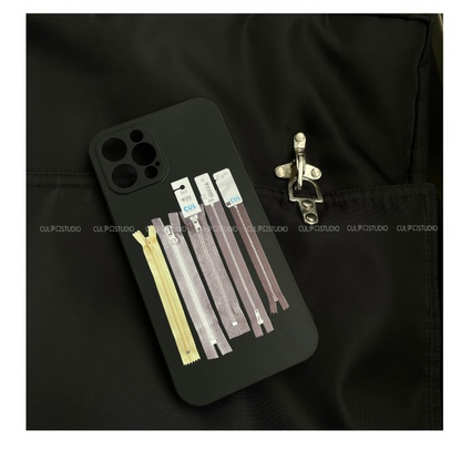 Frosted Zipper Pattern Phone CaseNEW TOWN BAZAAR