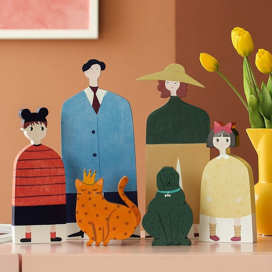Wooden Handmade Family OrnamentHOME ORNAMENTSNEW TOWN BAZAAR