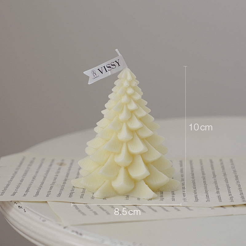 Festive Home Decor Christmas Tree Shaped Candle
