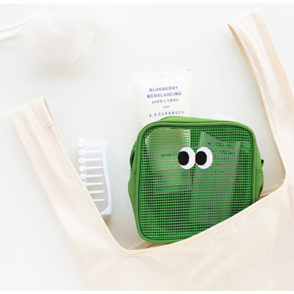 Transparent Stylish Mesh Makeup Organizer Bag