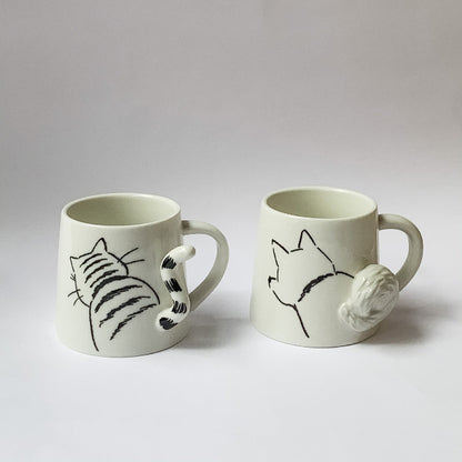Handmade Small Animal Tail Style Mug Playful Mug Design