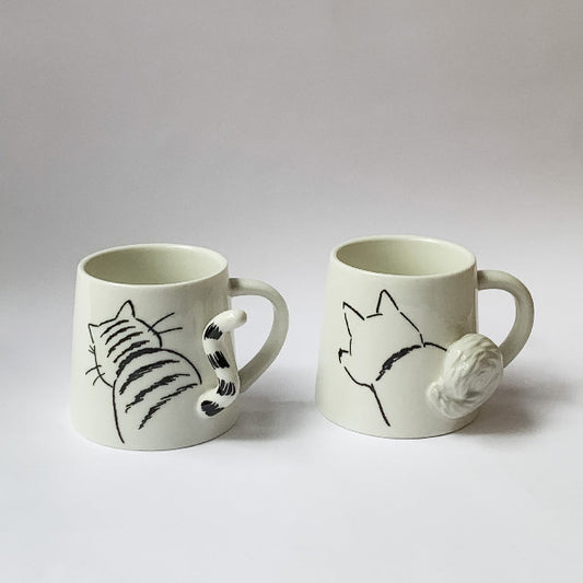 Handmade Small Animal Tail Style Mug Playful Mug Design