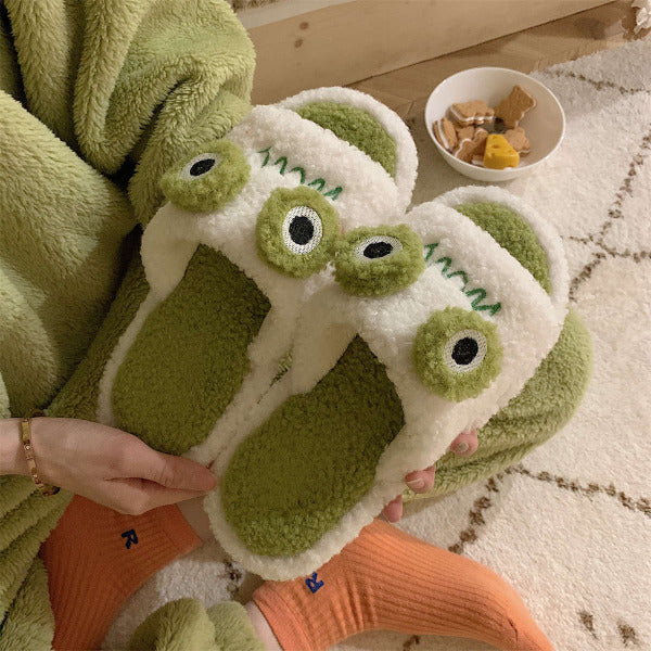 Adorable Comfort Frog Face Personalized Slipper 