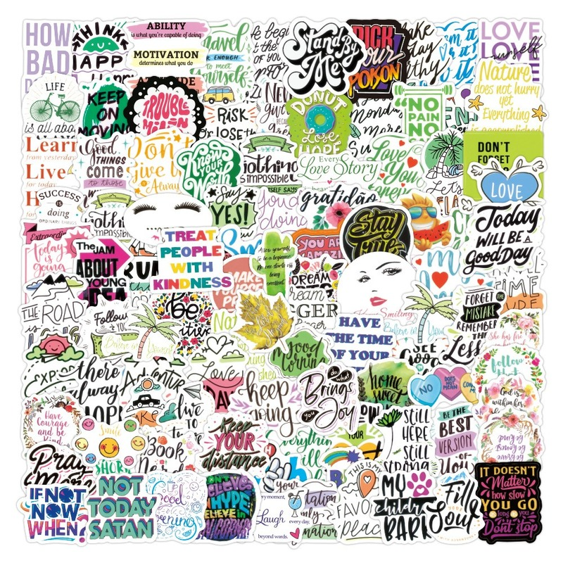 Die cut stickers-100pcsNEW TOWN BAZAAR