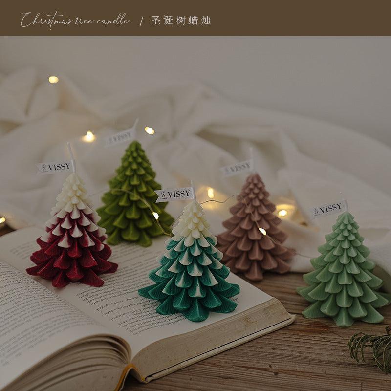 Holiday Festive Home Decor Christmas Tree Shaped Candle