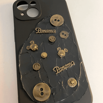 Bronze Button Phone Case Apparel & Accessories NEW TOWN BAZAAR
