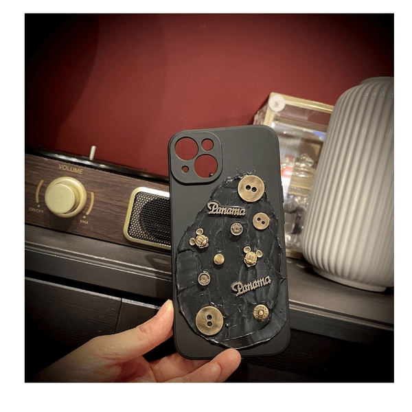 Bronze Button Phone Case Apparel & Accessories NEW TOWN BAZAAR