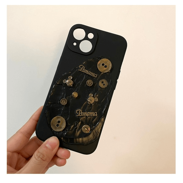 Bronze Button Phone Case Apparel & Accessories NEW TOWN BAZAAR