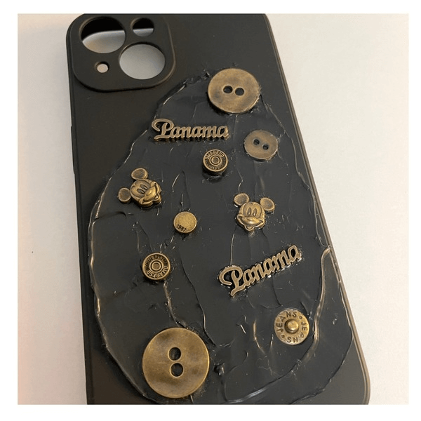 Bronze Button Phone Case Apparel & Accessories NEW TOWN BAZAAR