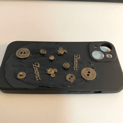 Bronze Button Phone Case Apparel & Accessories NEW TOWN BAZAAR