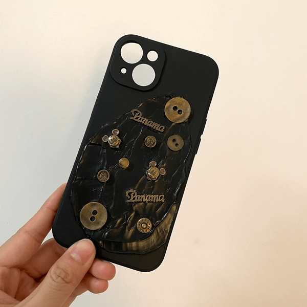 Bronze Button Phone Case Apparel & Accessories NEW TOWN BAZAAR