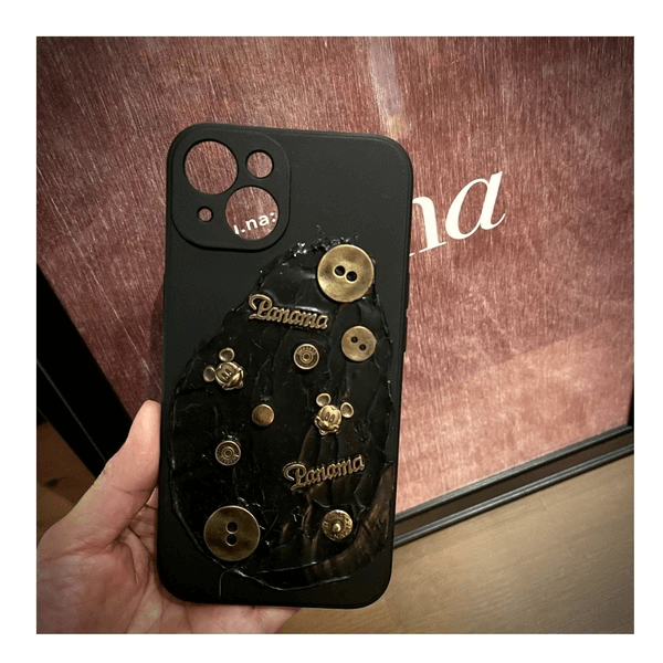 Bronze Button Phone Case Apparel & Accessories NEW TOWN BAZAAR