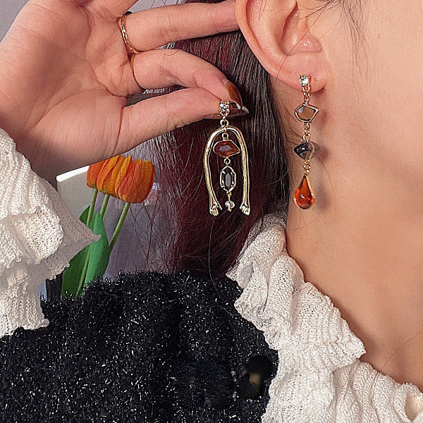 Asymmetric Retro Earrings earrings NEW TOWN BAZAAR STYLE: Irregular design Hand made VINTAGE EARRINGS perfect for parties