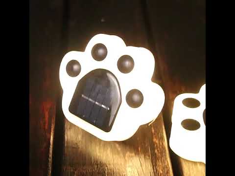 Cat Paw LED Solar Lights Outdoor Cat Lover's Decor Yard Illumination
